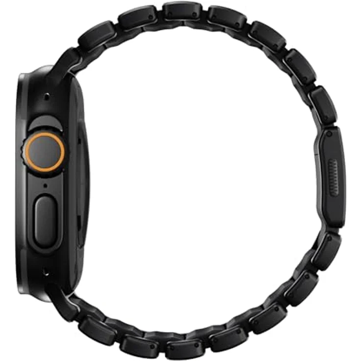 NOMAD Stratos Band I, Hybrid-Design aus Titan und FKM, wasserresistent, für Apple Watch 42/44/45/46/49 mm, All Black – Bild 3