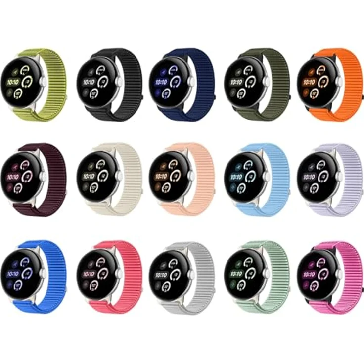GIOPUEY Armband für Google Pixel Watch 4/3 45mm, geflochtenes elastisches Nylonarmband, unisex, navy blue, atmungsaktiv und leicht verstellbar – Bild 2