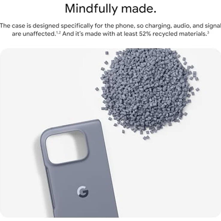 Google Pixel 10 Pro Fold Case mit Pixelsnap – Langlebiger Schutz aus fleckenabweisendem Silikon – Moonstone (Made by Google) – Bild 5