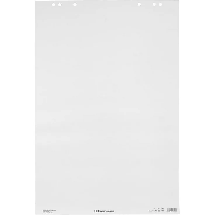 Soennecken Drucker- und Kopierpapier Soennecken Flipchartblock 1137 68x99cm 20Bl. blanko 5 St./Pack.