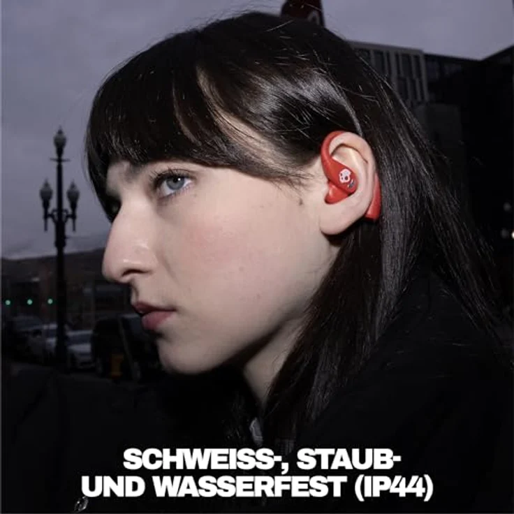 Skullcandy PUSH 540 Open-Ear Kopfhörer, IP44 schweiß-, staub- und wasserresistent, bis zu 42 Stunden Akkulaufzeit, Farbe: Rot – Bild 4