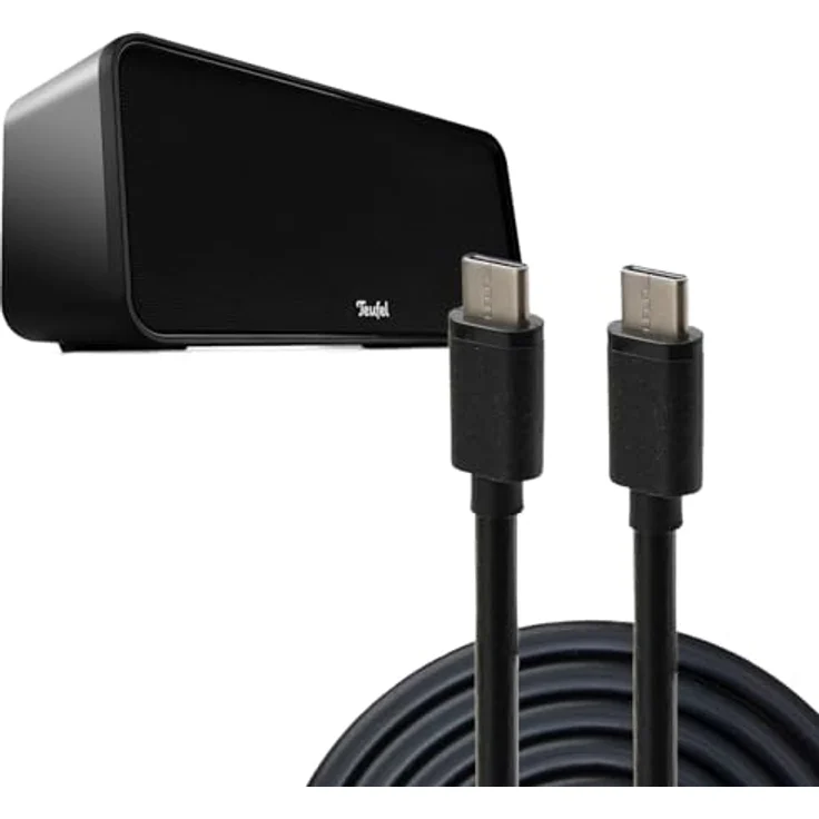 caseroxx 20W USB Type-C Power Delivery Ladegerät mit 100 cm Kabel, passend für Teufel Boomster 4, Boomster Go, Rockster Go 2, schwarz – Bild 2