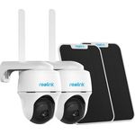 Reolink Go PT Plus+Solarpanel 4MP 3G/4G LTE 355°/140° Schwenkbare PTZ Akku Überwachungskamera (Außenbereich, Wald, Farm, Campingbus, Straße, 2-tlg., mit 32GB SD-Karte, mit SIM-Kartenslot+32GB SD Karte,Intelligenter Erkennung,IR-Nachtsicht)