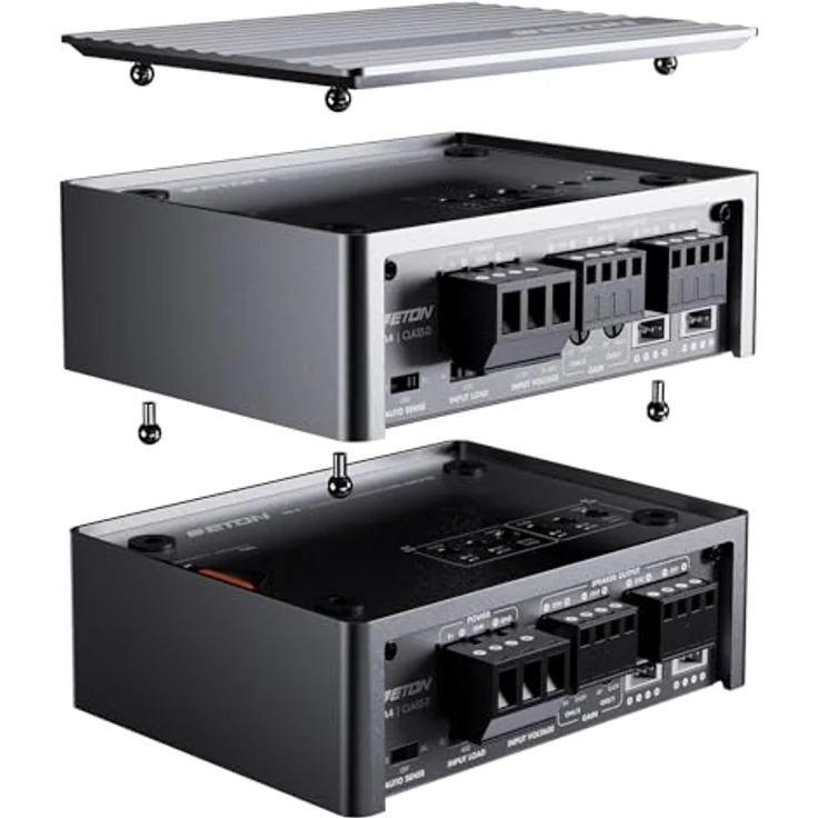 Eton PA4, 4-Kanal Micro-Verstärker, Class D Amp mit 2 x 45 + 2 x 80 Watt, Gunmetal Grey – Bild 6