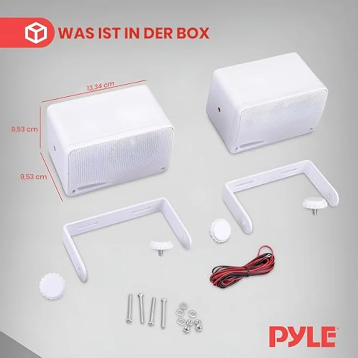 Pyle Wasserdichte Lautsprecher PLMR24 weiß Außenlautsprecher weiß – Bild 9