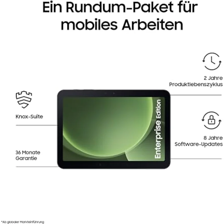 Samsung Galaxy Tab Active5 Pro SM-X356B, 10.1" Tablet mit 5G, Qualcomm Snapdragon, 128 GB Speicher, 8 GB RAM, Wi-Fi 6E, Android 15, grau – Bild 4