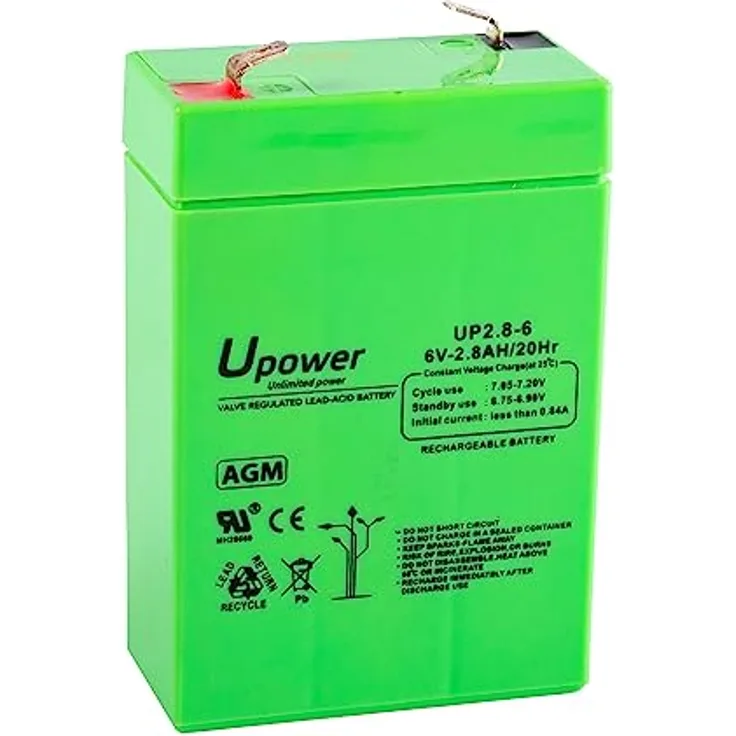 Master U-Power UP Bleiakku AGM 2,8 Ah 6 V