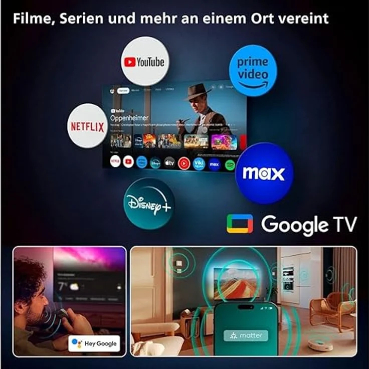 PHILIPS 65OLED950/12 OLED+ Ambilight TV (Flat, 65 Zoll / 164 cm, UHD 4K, SMART TV, Ambilight) – Bild 6