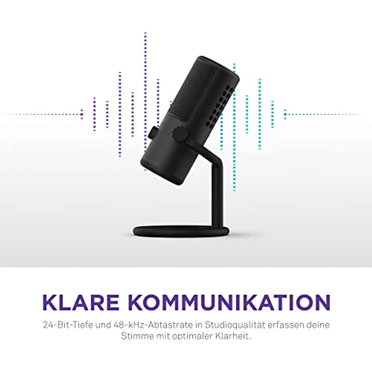 Nzxt Capsule Mini USB-Mikrofon - AP-WMMIC-B1 - Hohe Auflösung – Nierenförmige Richtcharakteristik – Ideal für Streaming, Content Creation und Podcasting – Integrierter Pop-Filter – Schwarz – Bild 3