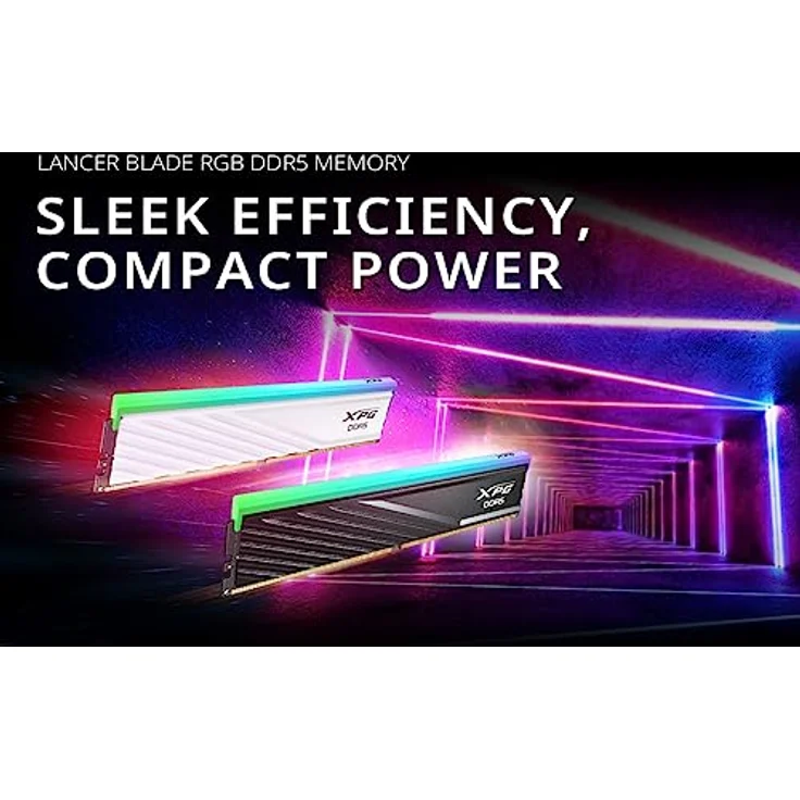 XPG Lancer Blade RBG DDR5 6000MHz CL30 32GB (2x16GB) PC5-48000 RAM 288-Pins UDIMM Desktop Memory Kit Black Heatsink(AX5U6000C3016G-DTLABRBK) – Bild 4