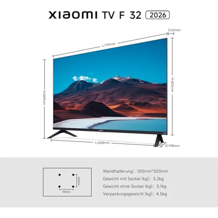 XIAOMI TV F 32, 32 Zoll HD Smart TV mit Dolby Audio und Alexa Sprachsteuerung – Bild 13