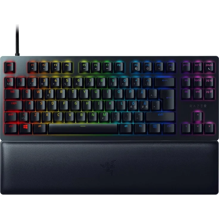 RAZER Huntsman V2 Tenkeyless, Gaming Tastatur mit Purple Switches, Schwarz