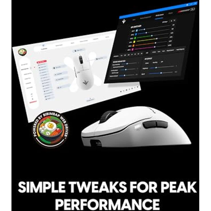 Pulsar [Pro Series] JV-X, Wireless Gaming Maus mit 32.000 DPI Sensor, Ultraleicht (56g), Weiß – Bild 9
