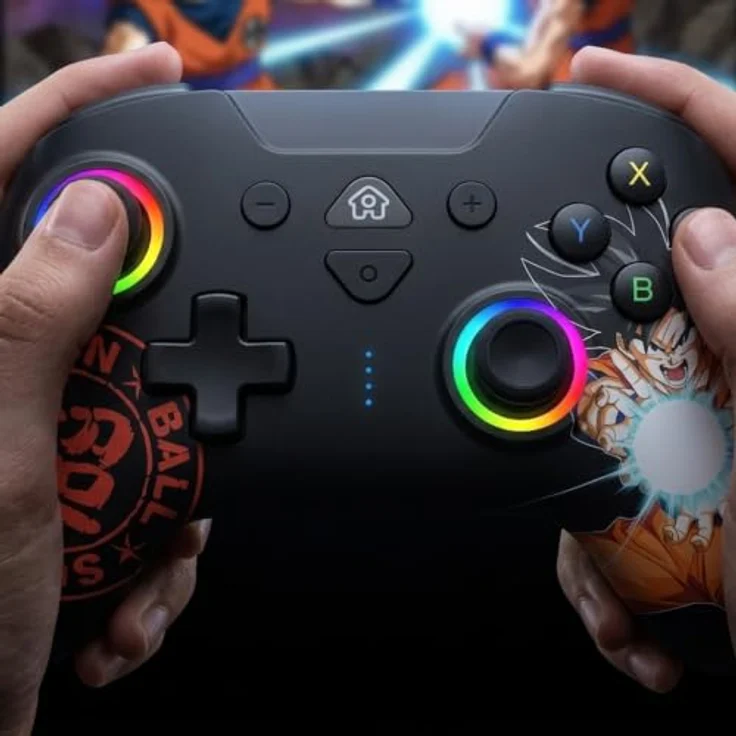 Subsonic Goku - Black - Wireless Controller für Nintendo Switch 2 mit LED-beleuchteten Joysticks, programmierbaren Rücktasten und 600 mAh Akku. – Bild 9