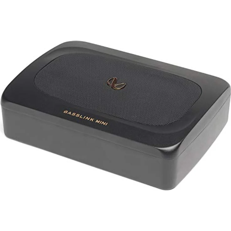 Infinity Basslink Mini, Powered 6x8 Untersitz-Subwoofer mit 100-W-Verstärker und Aluminium-Druckguss-Gehäuse, Titan – Bild 1