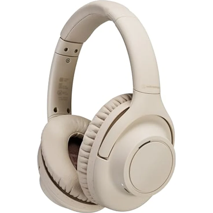 Audio-Technica ATH-S300BTBG Kabelloser Kopfhörer mit Geräuschunterdrückung Beige - Hybrid-Noise-Cancelling, 90 Stunden Akkulaufzeit, Hear-Through-Funktion – Bild 1