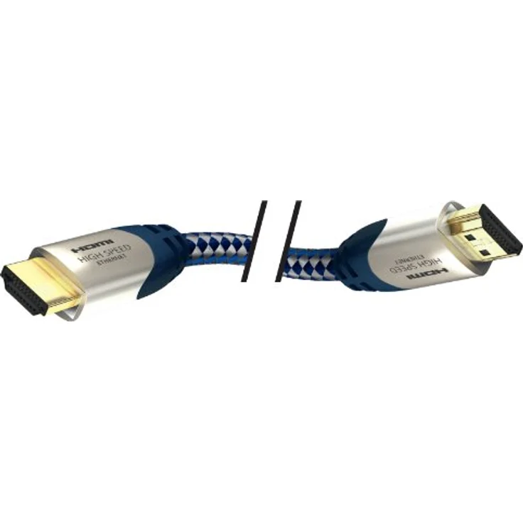 inakustik – 0042305 – Premium High Speed HDMI 2.0b Kabel mit Ethernet | Für die Übertragung von Ultra HD Signalen | 5m in Blau | 2160p - 4K50-60Hz - Audio Return Channel - HDR-Support - HD Audio – Bild 6