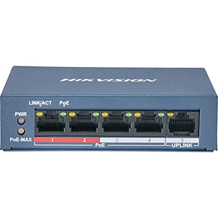 Switch HIKVISION 4 POE 10/100M Unmanaged, +1 Porta Uplink da 100M, 802.3af/at 25 – Bild 2