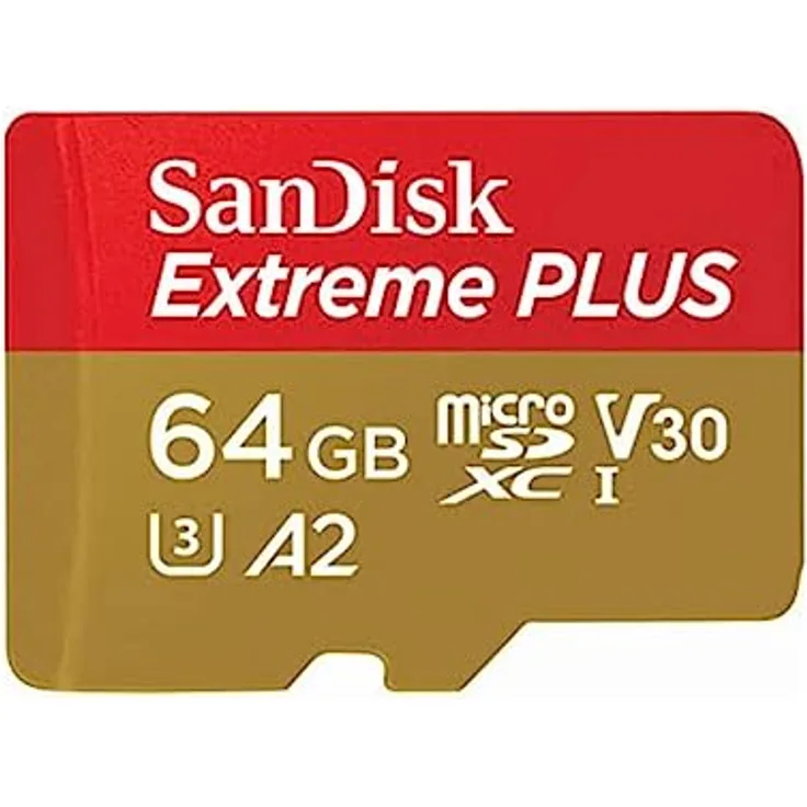 SANDISK - CARDS Extreme Plus MICROSDXC 64GB + SD Adapter 200MB/s 90MB/s A2 C10 V3
