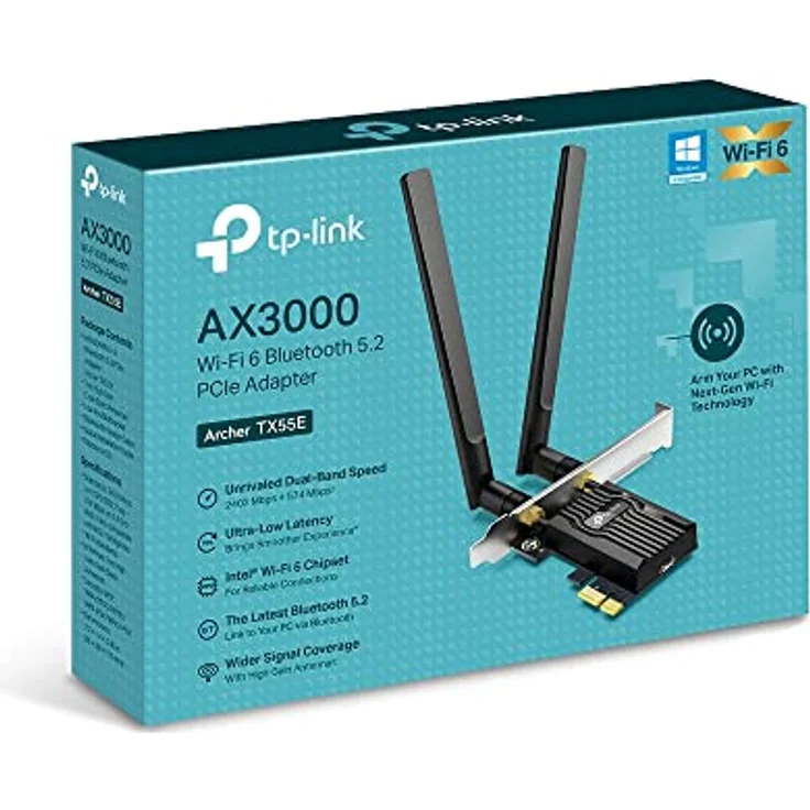 TP-Link Archer TX5XX (Mini PCI Express) Netzwerkkarte in Schwarz mit Dual-Band und Bluetooth – Bild 5