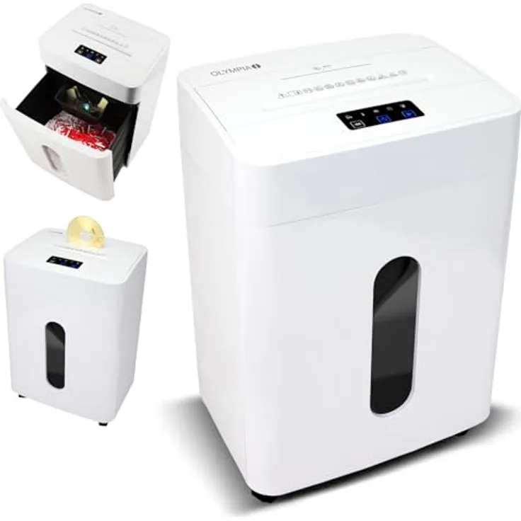 Olympia MC 2508 S, Aktenvernichter mit Mikroschnitt, 25 Liter Auffangvolumen, leise (45 dB) in weiß