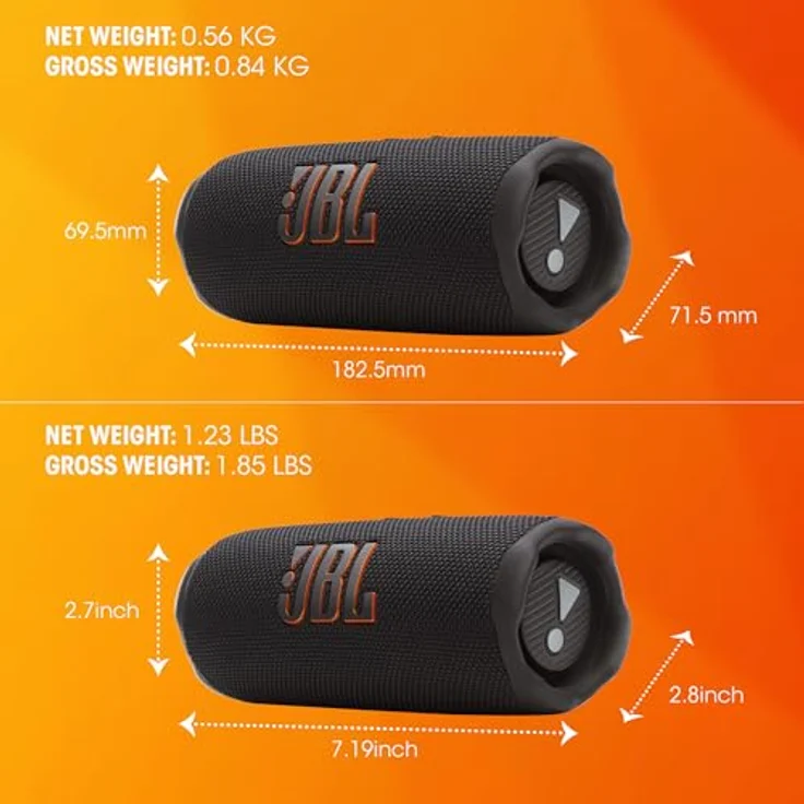 JBL Flip 7, kabelloser tragbarer Bluetooth-Lautsprecher, 16 Stunden Akkulaufzeit, IP68 wasserdicht, Staub- und stoßfest, Pro Sound mit AI Boost, Auracast Multi-Speaker-Verbindung, Blau – Bild 5