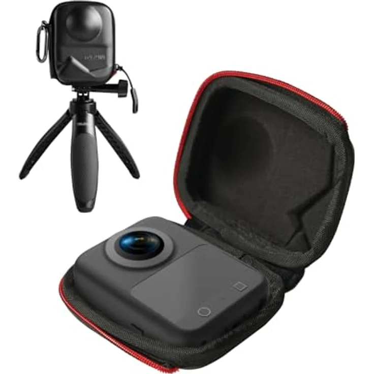 TELESIN Telesin DJI Osmo 360 Schutztasche, schwarze Kameratasche mit starrem PU-Gehäuse und wetterfestem Schutz – Bild 1