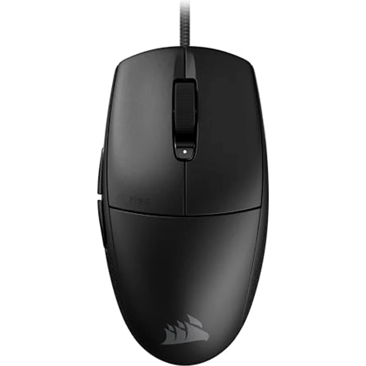 Corsair M55 Leichte FPS-Gaming-Maus mit Kabel – 16.000 DPI – Sechs Programmierbare Schaltflächen – Texturierte Seitengriffe – Schwarz – Bild 1