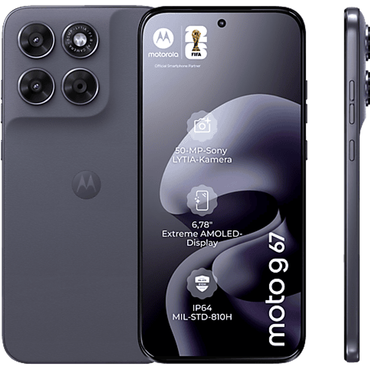 MOTOROLA moto g67, Smartphone mit 128 GB Speicher, Dual SIM, Arctic Seal – Bild 1