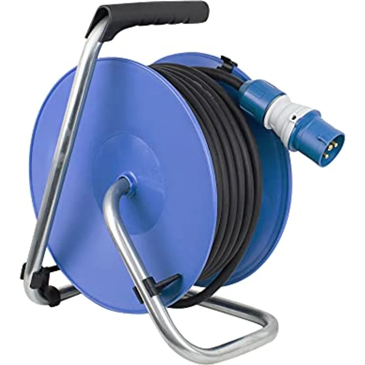 as - Schwabe E Caravan Kabeltrommel 230 V – Verlängerungskabel-Trommel mit E Stecker & 25 m Leitung – Robustes Camping Zubehör für den Außenbereich – IP44 – Made in Germany - Schwarz I 10176 – Bild 3