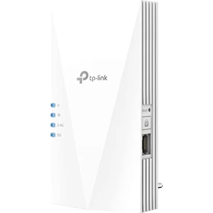 TP-Link RE700X WiFi 6 WLAN Verstärker Repeater AX3000(Dualband 2402MBit/s 5GHz + 574MBit/s 2,4GHz, MU-MIMO, Gigabit Port, maxiamle Abdeckung, kompatibel zu allen WLAN Routern)