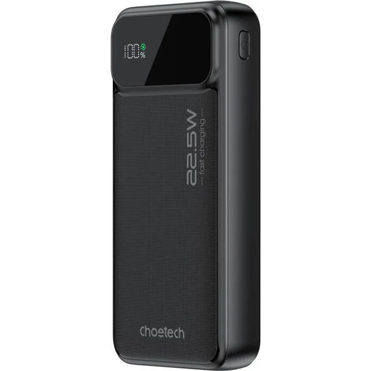 CHOETECH Powerbank B729 20000mAh 22,5W PD (schwarz) - Schnelles Laden, 3-fach Geräteaufladung, fortschrittliche Sicherheitsfunktionen