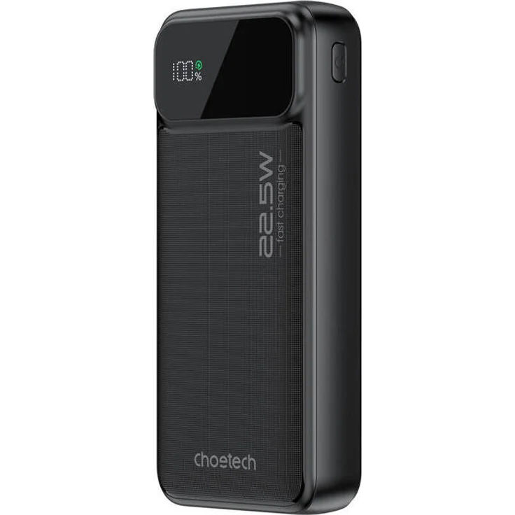 CHOETECH Powerbank B729 20000mAh 22,5W PD (schwarz) - Schnelles Laden, 3-fach Geräteaufladung, fortschrittliche Sicherheitsfunktionen