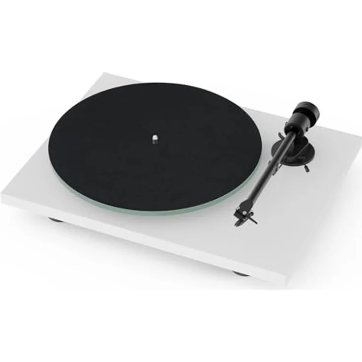 Pro-Ject T1 Evo BT, Plattenspieler mit Bluetooth 5.0 aptX HD und Ortofon OM 10, Weiß – Bild 1