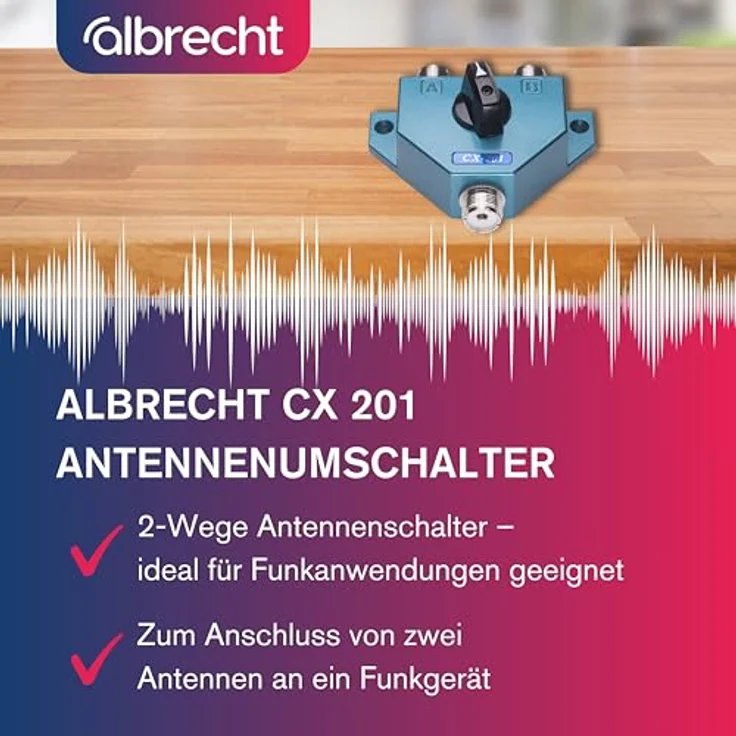 Koaxialteiler Albrecht CX 201 Code 7401 mit 2 Möglichkeiten zur Montage von 2 Radiosenderantennen – Bild 3