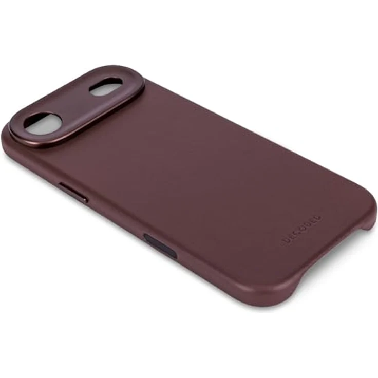 Decoded Lederhülle für iPhone 17 Air, Premium ECCO Leder, MagSafe Kompatibel, vollflächiger Kameraschutz, Metalltasten, stoßfest, kratzfest, Glas Aktionstaste, Braun – Bild 4
