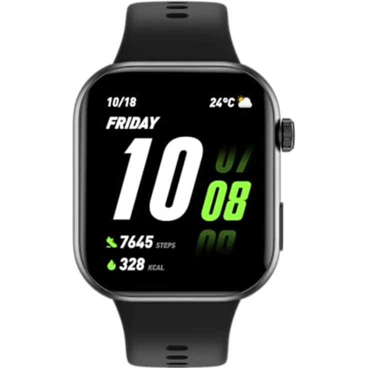 Honor Choice Watch 2i Black, Smartwatch mit AMOLED-Display, wasserdicht, Herzfrequenz- und Blutsauerstoff-Sensor, SOS-Alarmfunktion – Bild 1
