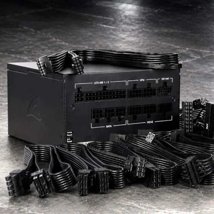 Sharkoon Rebel P20 Gen2 850 Black, PC-Netzteil mit 12 Pin High Power Anschluss, ATX-3.1-kompatibel, modularem Kabelmanagement und Cybenetics-Gold-Zertifizierung – Bild 5