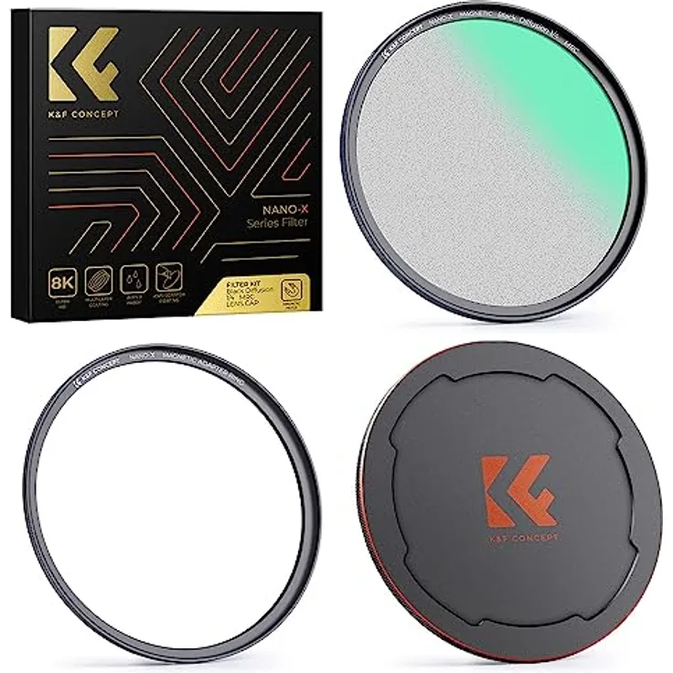 K&F Concept Nano X-Serie Magnetischer Black-Mist 1/4 Black Promist 1/4 Filter Effektfilter-58mm