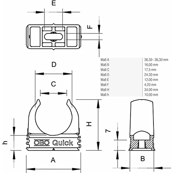 OBO Bettermann Quick-Klemmschelle lgr 2955 M25 – Bild 4