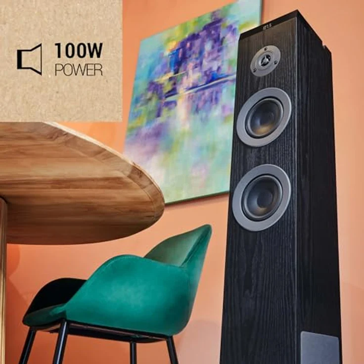 Energy Sistem Tower 5 MAX, Bluetooth-Lautsprecher mit 100 W, True Wireless, in Schwarz – Bild 2
