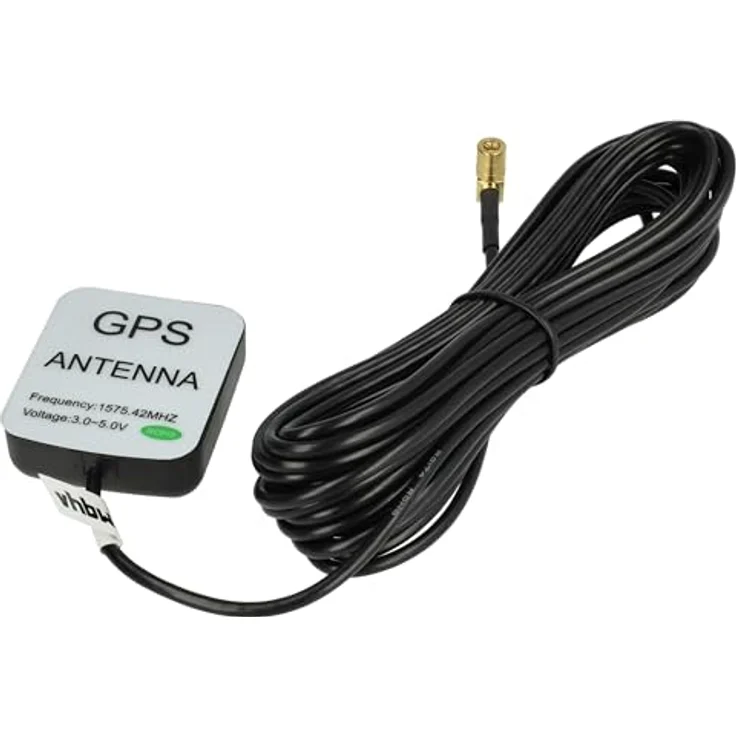 vhbw GPS Antenne für Ford MCD, MFD, MFD2, 5m Kabel, SMB-Anschluss, schwarz, hoher Empfang – Bild 1