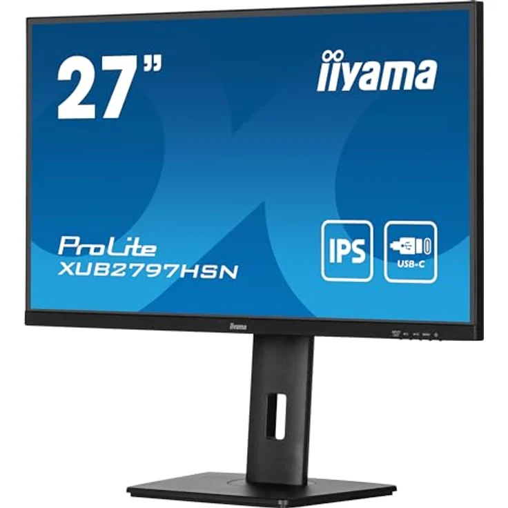 iiyama Prolite XUB2797HSN-B2 27" IPS LED-Monitor Full-HD 100Hz USB-C Dock 65W LAN schwarz – Bild 5