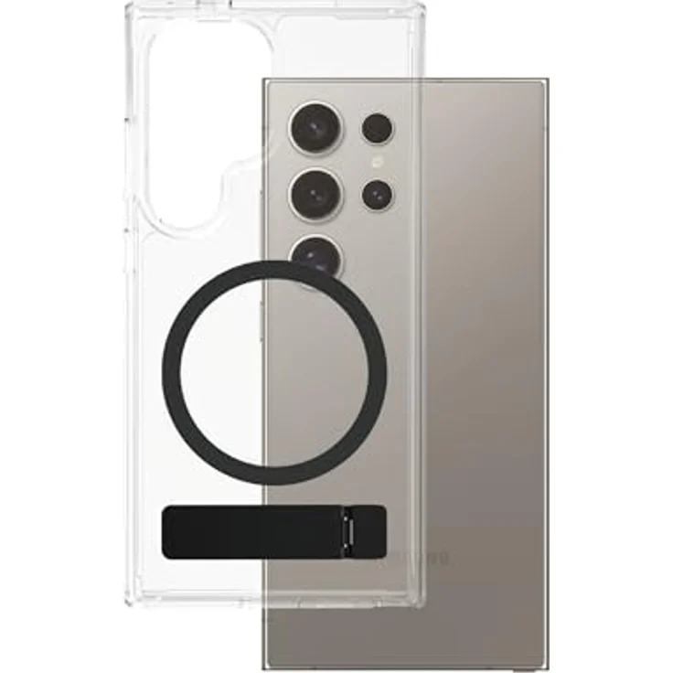 Panzerglass Care Schutzhülle für Samsung Galaxy S25 Ultra, 360° Aluminiumständer, freihändiges Betrachten, recycelt, transparent – Bild 1