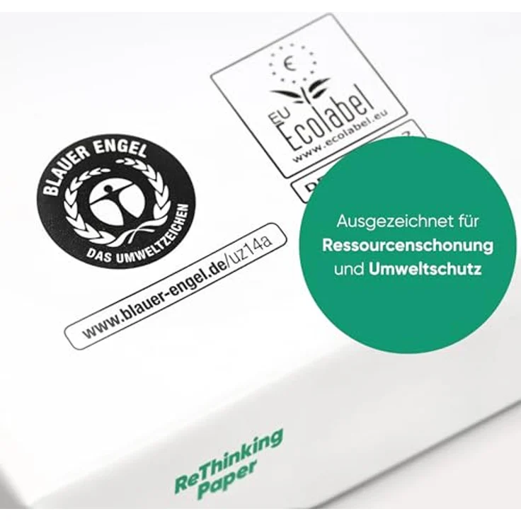 Steinbeis No. 3 Druckerpapier – DIN A4 Recycling-Papier 80 g/m², Weiß & Chlorfrei, 2500 Blatt hochwertiges Kopierpapier ISO 90 / CIE 110 – Bild 5