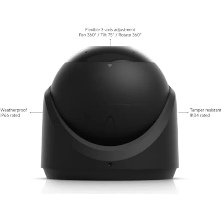 Ubiquiti G6 Turret, Netzwerkkamera mit 4K Auflösung und IP66 wetterfest, schwarz – Bild 5
