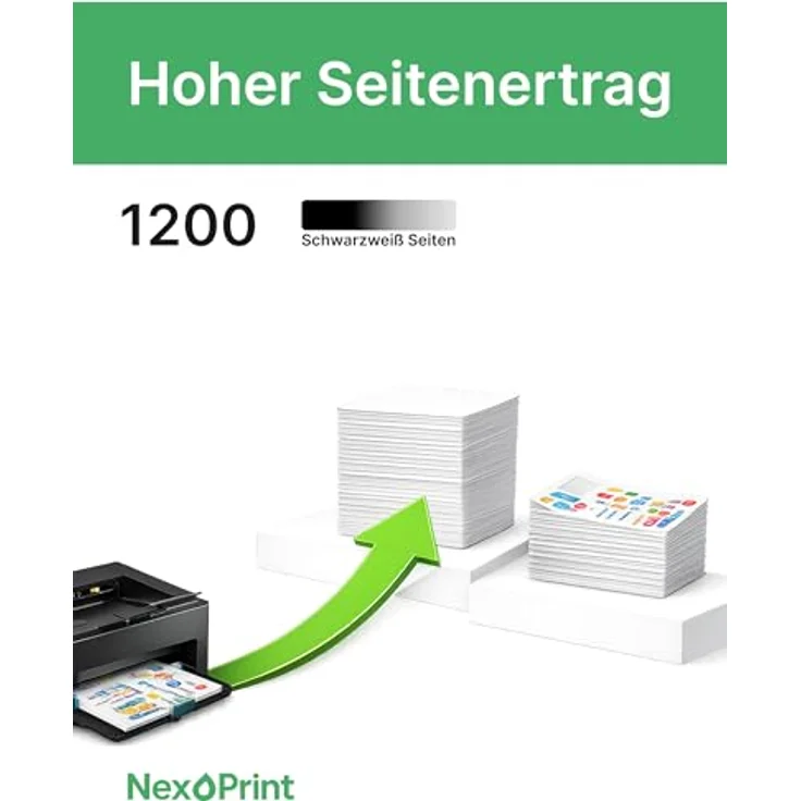 NexoPrint Toner kompatibel zu TN-1050, schwarz, für HL-1110, HL-1112, DCP-1510, DCP-1512, MFC-1810, MFC-1815, brillante Druckqualität und hohe Reichweite – Bild 4