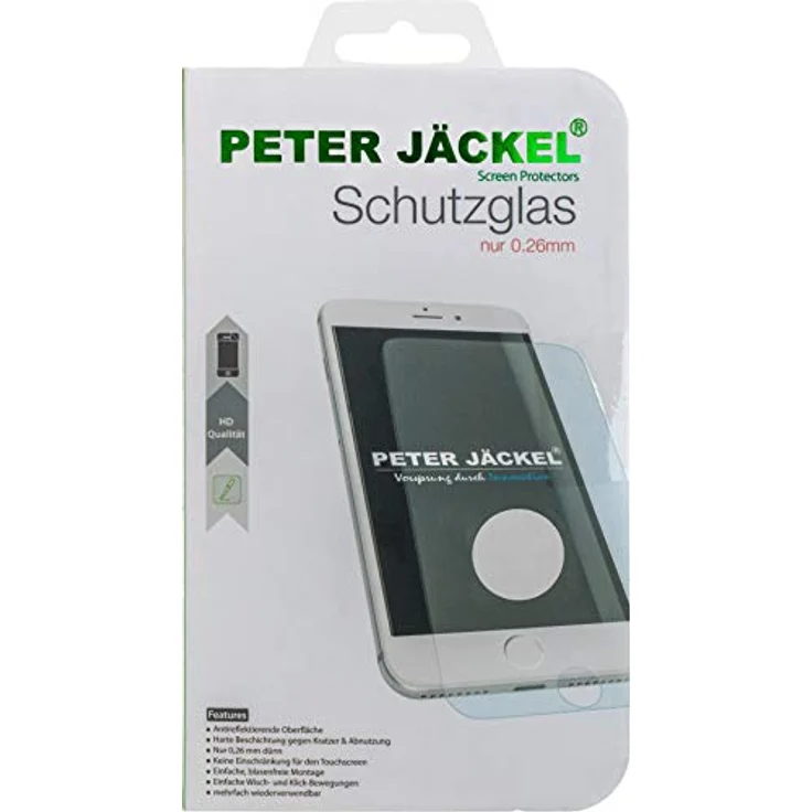 PETER JÄCKEL HD Glass Protector für Apple iPhone 15, Displayschutzfolie, nur 0,26 mm dünn – Bild 1