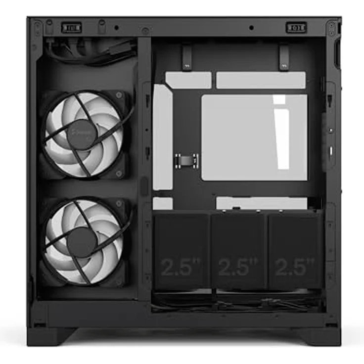 Fractal Design Pop 2 Vision Black RGB, Midi-Tower PC-Gehäuse für ATX, E-ATX, vorinstallierte 4 Lüfter, max. CPU-Kühlerhöhe 172 mm, Grafikkartenlänge bis 412 mm – Bild 11