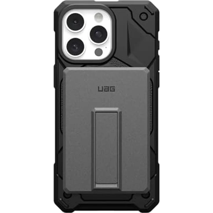 URBAN ARMOR GEAR Ultra Slim Rugged Powerbank magnetisch Schwarz/Grau, 5.000 mAh, Integrierter Ständer, 10 Watt Wireless-Charging – Bild 3